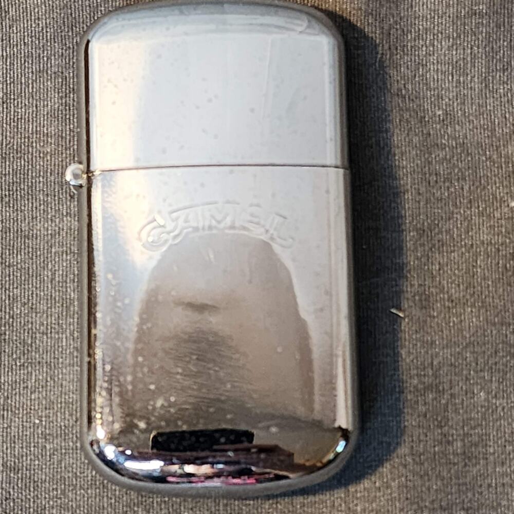 Vintage Camel Flip Top Lighter Silver Made In Korea